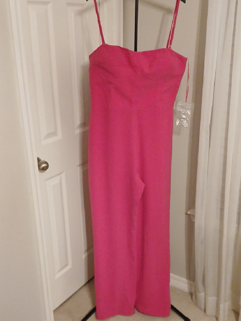 Dress the Population Hot Pink Strapless Jumpsuit